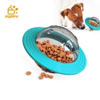 Amazon Hot UFO Dog Chew Treat Ball Puzzle Toys IQ Interactive Food Dispensing Chasing Chewing Playing Medium Large Dogs Toy