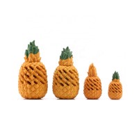 Indestructible Pineapple Rubber Bite Resistant Treat Chew Toys For Dogs