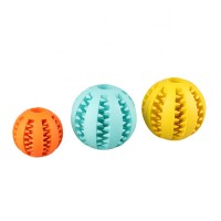 Wholesale silicone IQ treat ball dog tooth cleaning ball rubber pet toy chewing ball