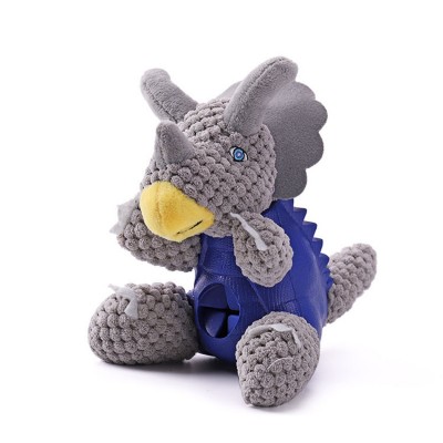 The New Style Plush Pet Dog Toy Vocal Resistance Bite Molar Triceratops Pets Toy