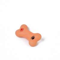 Factory latest arrival funny PVC footprint small bone soft pet toy for dogs