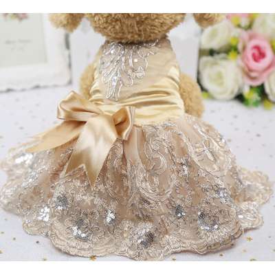 luxury pet wedding dress cat pet wedding dress