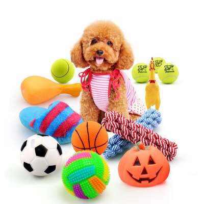 2020 New Style Small Dog Ball Toy Bite Resistant Rubber Toy Rope Knot Toy For Dogs