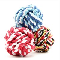 Aamzon Hot Sale Dog Toy Bite Resistant Ball Molar Toy Cotton Rope Knot