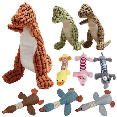 Spot Wholesale Plush Dinosaur Dog Toy Clean Teeth Pet Plush Toys For Dogs