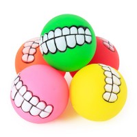 Amazon hot sales muti colour  Enamel vocal tooth ball Pet Spherical Dog Toy