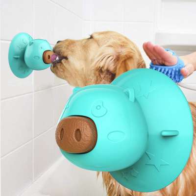 Amazon hot sell dog teeth cleaning bath sucker pet dog suction cup toy