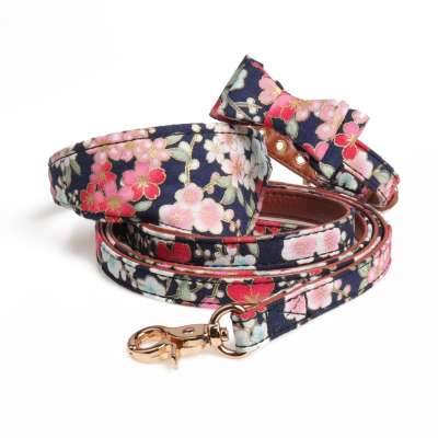 Printing pattern Floral wholesale dog collar pet dog leash and collar